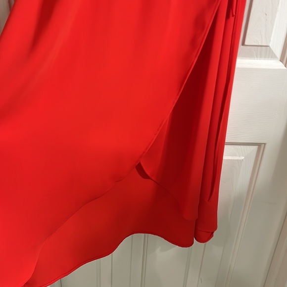 Zara Red Poppy wrap midi dress . NEW with tags . - Picture 4 of 7